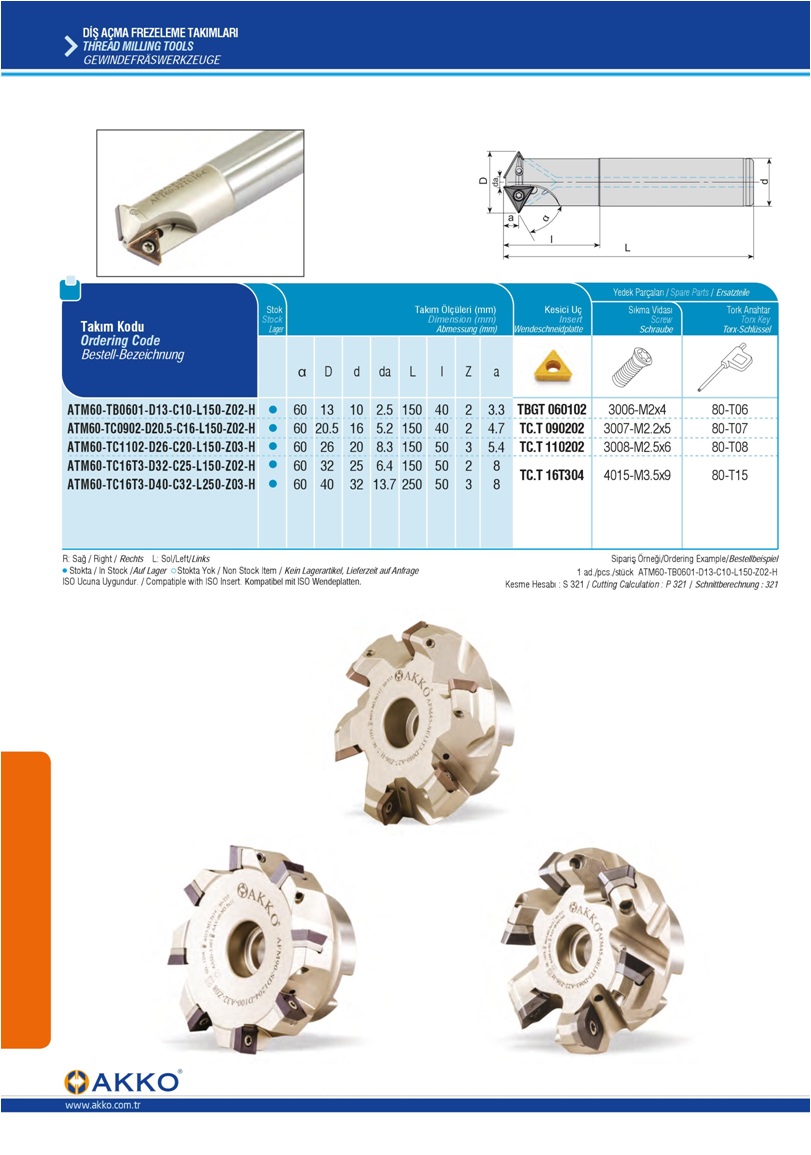 THREAD MILLING TOOLS-TBGT 060102-TC.T 090202-TC.T 110202-TC.T 16T304