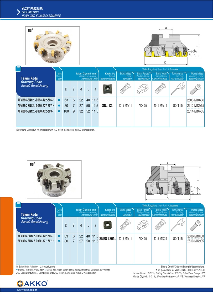 FACE MILLING- SN.. 12..- SNEG 1205..