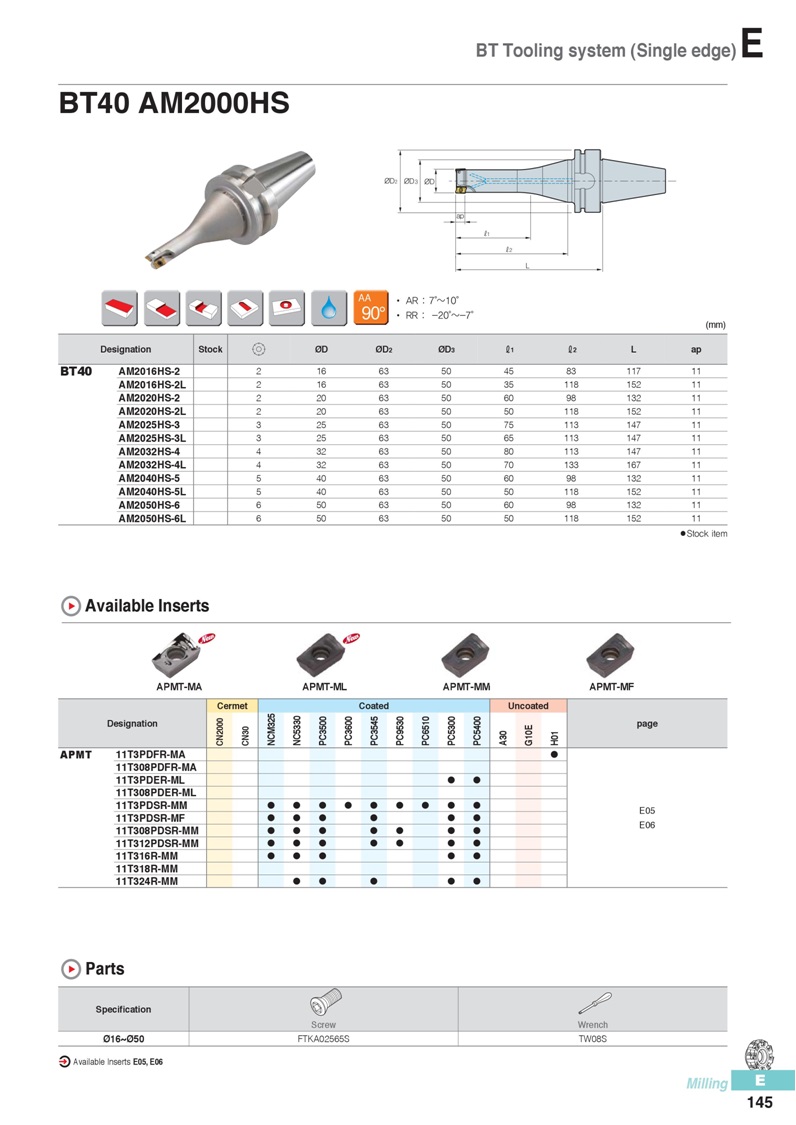 BT40 AM2000HS,BT40,APMT