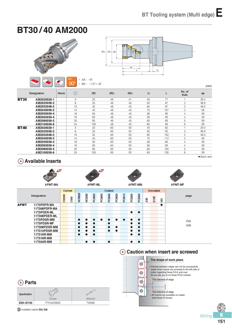 BT30 / 40 AM2000,BT30,BT40,APMT