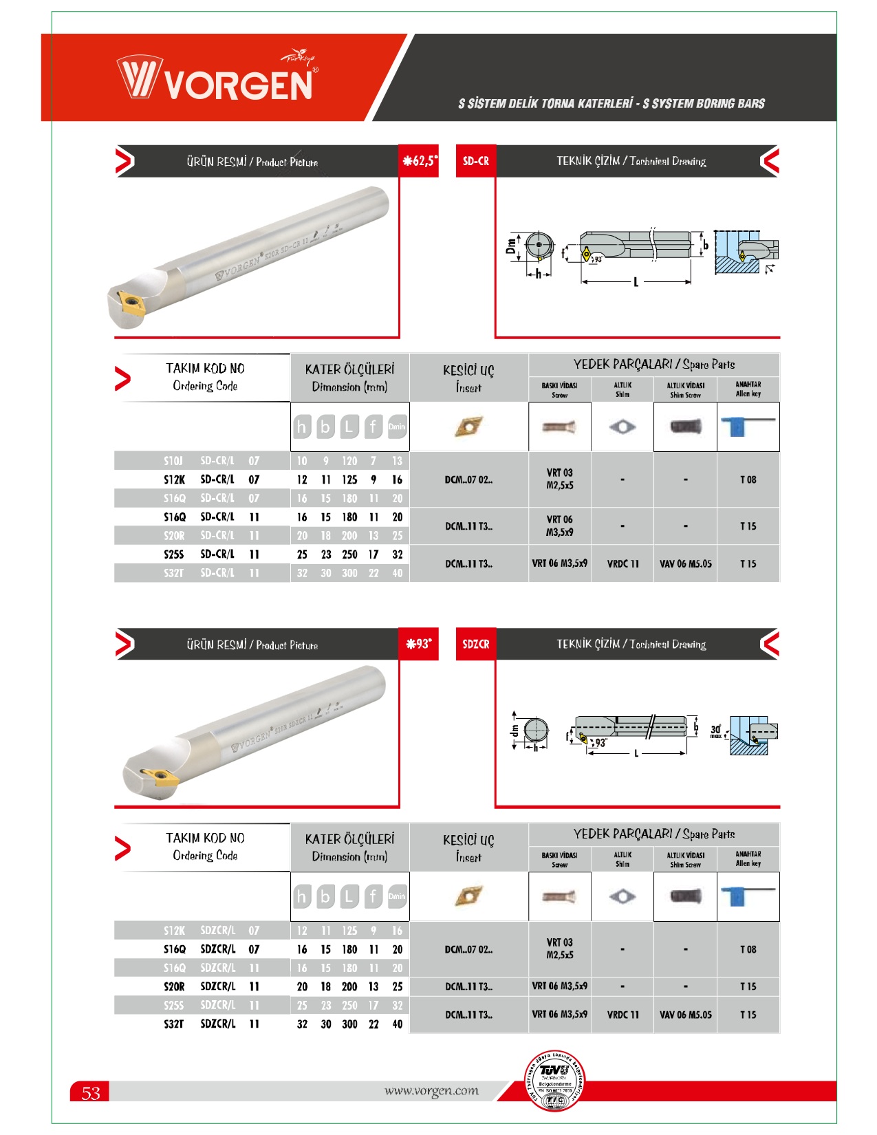 Cán tiện lỗ S…- SDWCR/L