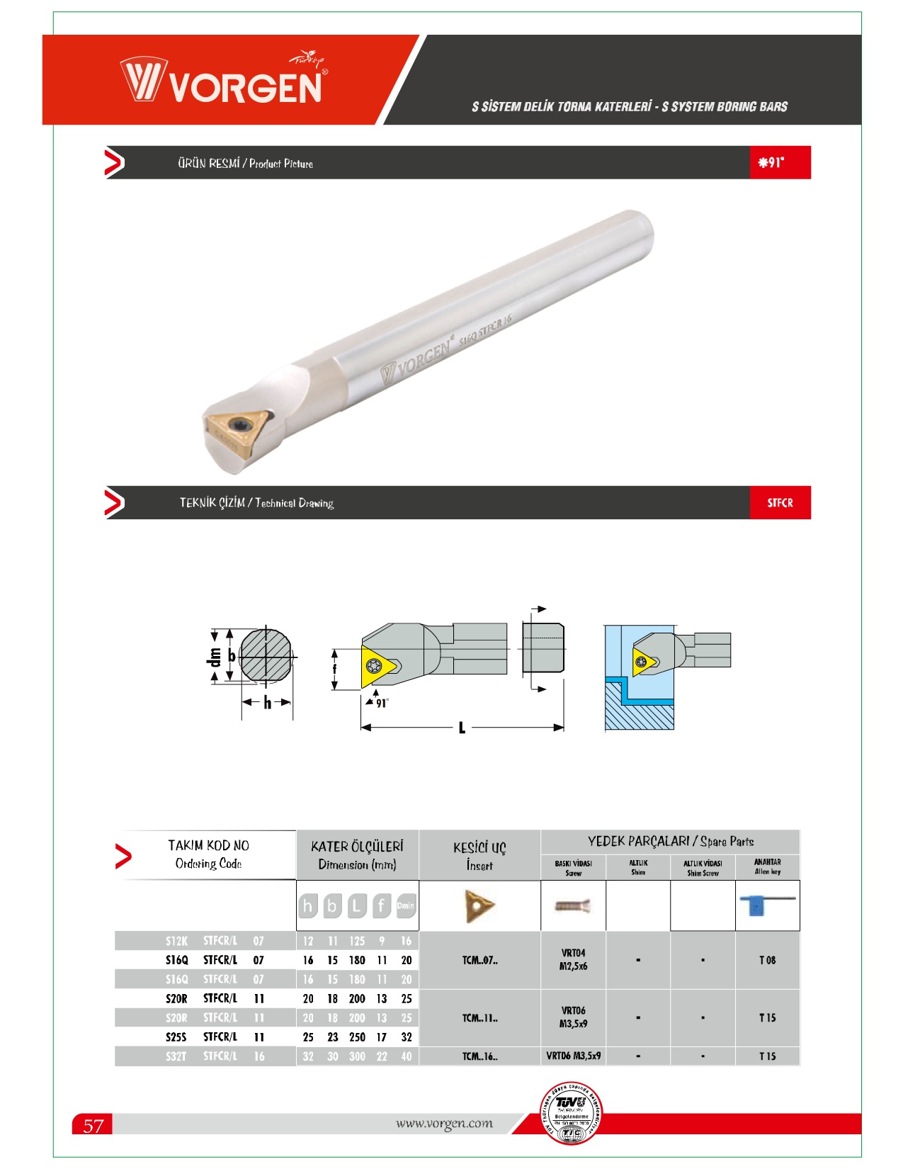 Cán tiện lỗ S…- STFCR/L
