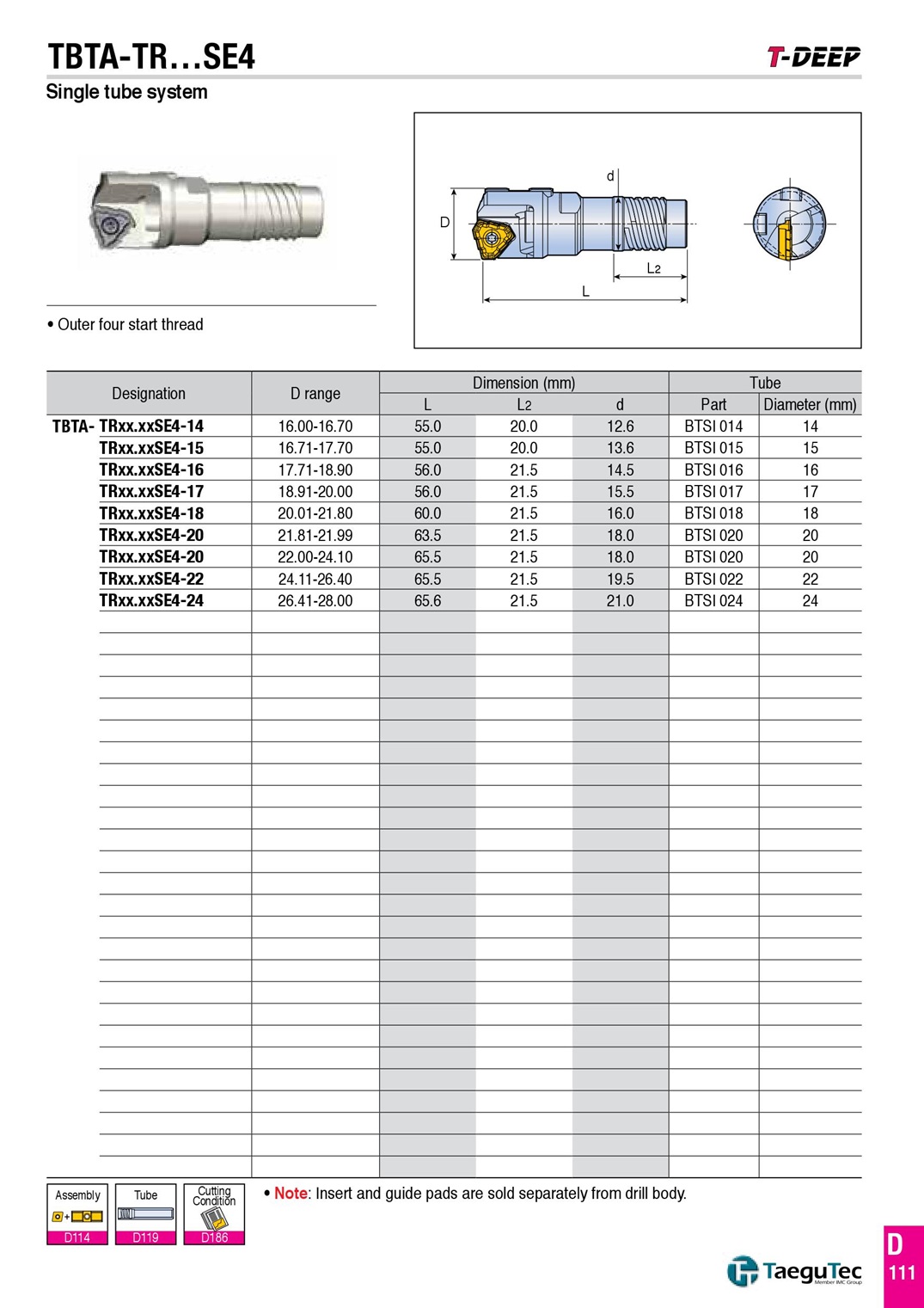 Cán khoan TBTA-TR…SE4